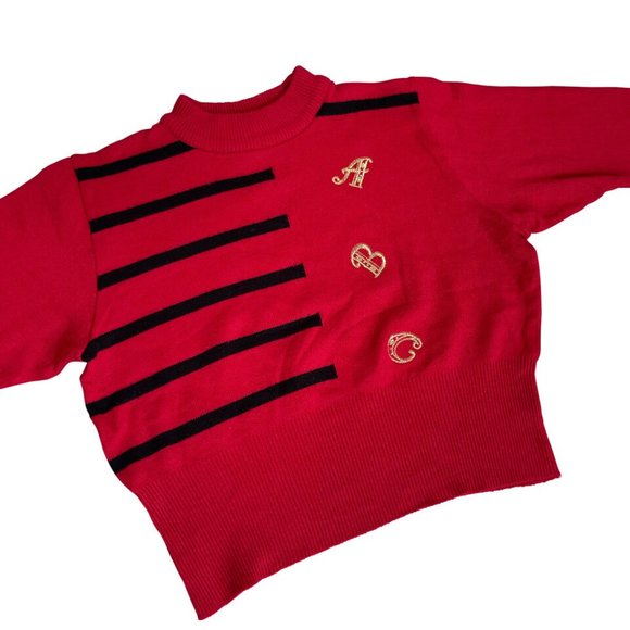 Carlotta (Germany) Intarsia Rib Stitch Cashmere Wool Embroidered Jumper : M - Picture 3 of 5